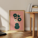 Abstract Blooms - Poppy pink
