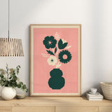 Abstract Blooms - Poppy pink