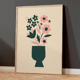 Abstract Blooms - Daisy pink