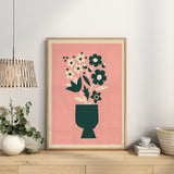 Abstract Blooms - Daisy pink