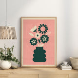 Abstract Blooms - Primrose pink