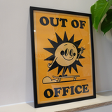 Out of Office Framed Sample Sale Print