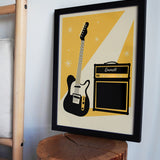 Retro Guitar Personalised Print