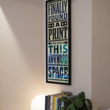 Awkward Space - Framed Portrait Print