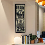 Awkward Space - Framed Portrait Print