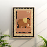 London Zoo Stamp collection print - Elephant