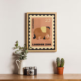 London Zoo Stamp collection print - Elephant