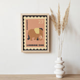 London Zoo Stamp collection print - Elephant
