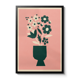 Abstract Blooms - Daisy pink
