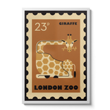 London Zoo Stamp collection print - Giraffe