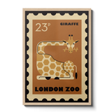 London Zoo Stamp collection print - Giraffe