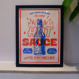 Hot Sauce Framed Sample Sale Print