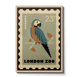 London Zoo Stamp collection print - Macaw