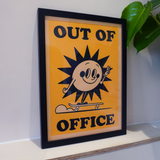 Out Of Office Framed Sample Sale Print