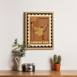 London Zoo Stamp collection print - Orangutan