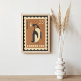 London Zoo Stamp collection print - Penguin