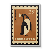 London Zoo Stamp collection print - Penguin