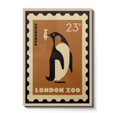 London Zoo Stamp collection print - Penguin