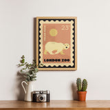 London Zoo Stamp collection print - Polar Bear