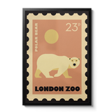 London Zoo Stamp collection print - Polar Bear