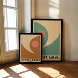 Minimal Mid-Century Surf Personalised Print