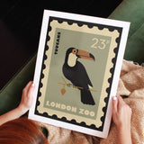London Zoo Stamp collection print - Toucan