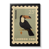 London Zoo Stamp collection print - Toucan