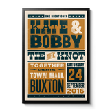 Letterpress - Tie the knot - Personalised Print