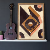 Record Player Personalised Print