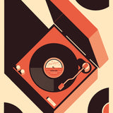 Record Player Personalised Print