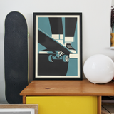 Drop in Skateboarder Print