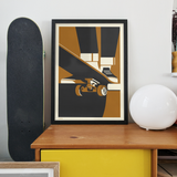 Drop in Skateboarder Print