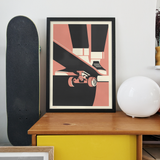 Drop in Skateboarder Print