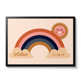 Rainbow Name Personalised Print - Landscape