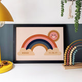 Rainbow Name Personalised Print - Landscape