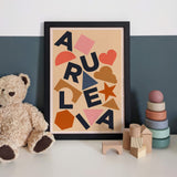 Tumble Name Personalised Print - Light