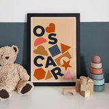Tumble Name Personalised Print - Light